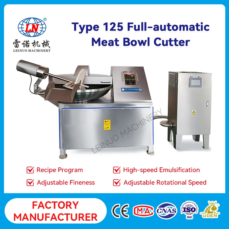 ZB-125 high speed chopping machine 3000 RPM automatic temperature control sausage balls processing efficient equipment - Bowl Cutter - foodmachtech